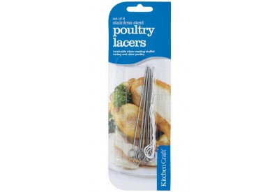 Kitchen Craft Stainless Steel Poultry Lacers (set of 8)
